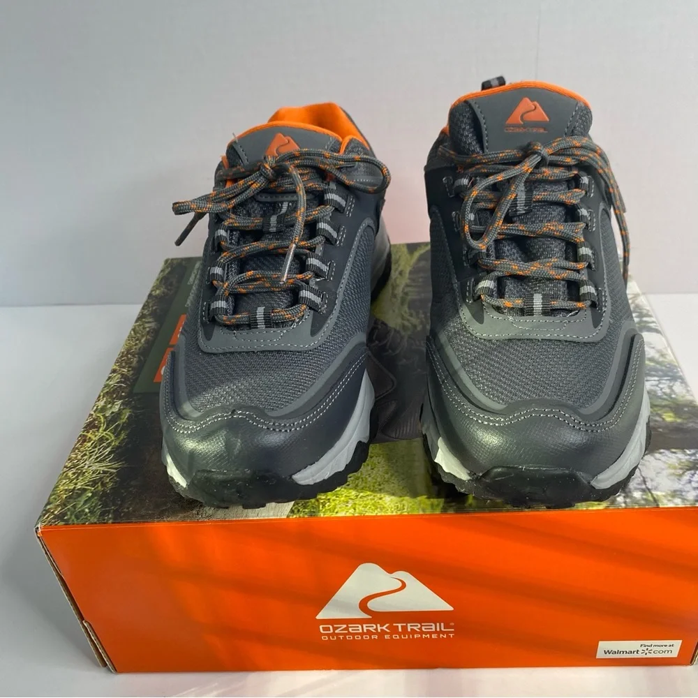 Mens Outdoor Low Top Hiking/Fishing/Hunting/Working Ozark Trail‎ Gray Boots Sz 7